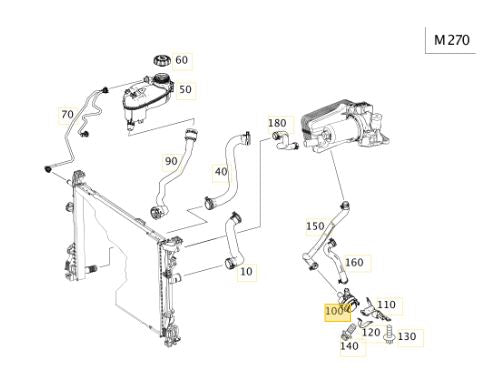Bomba de agua AUXILIAR Mercedes Benz Clase CLA GLA (W117)
