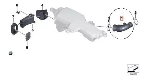 Manguera admision de aire BMW N13 114I 118I 120i 316i 320i