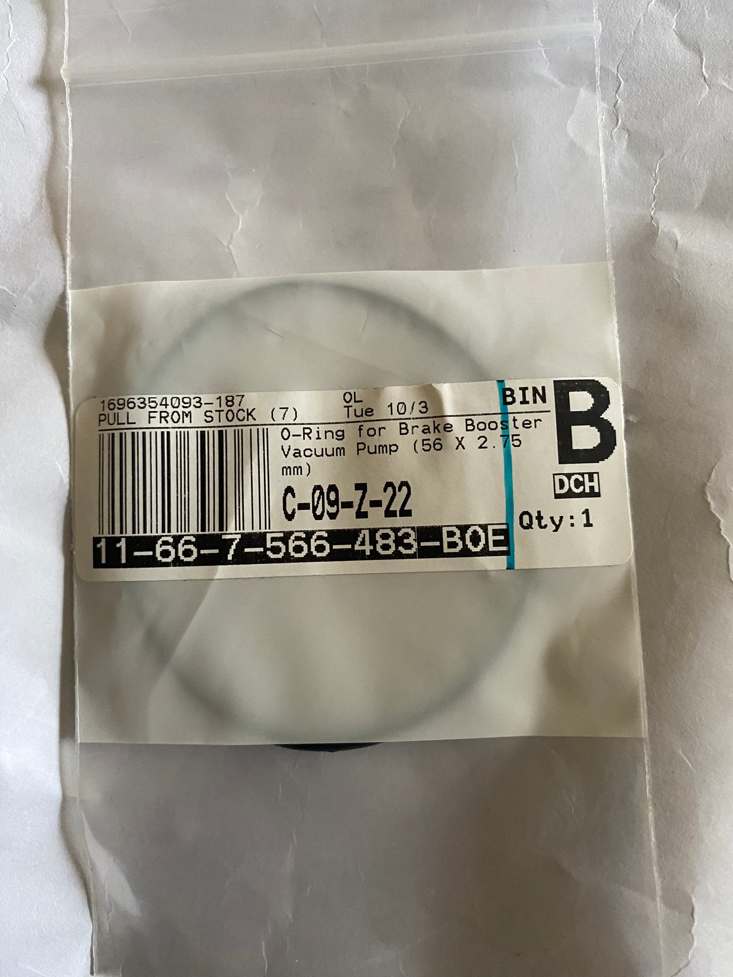 Oring bomba de vacio BMW Motor N13