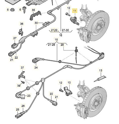 Sensor ABS para AUDI A1 A3 Q2 Passat golf FOX POLO TIGUAN SEAT