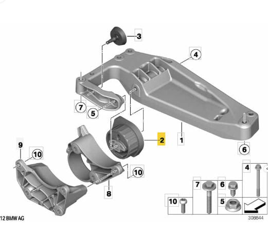 Kit soporte motor y caja BMW X3 F25