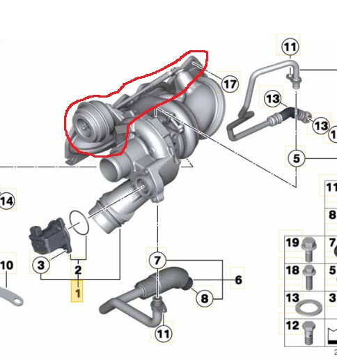 Turbo actuador BMW N13 F20 F30