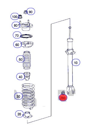 Amortiguador delantero para mercedees benz C180 W205