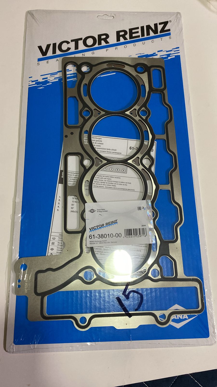 Empaque de culata BMW Motor N13 (0.90mm)