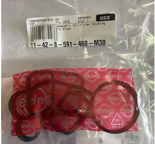 Oring para Enfriador de aceite BMW para motor B37 B38 B47 B48