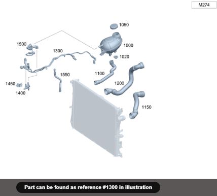 Manguera a tanque de expansión Mercedes Benz C GLC W205