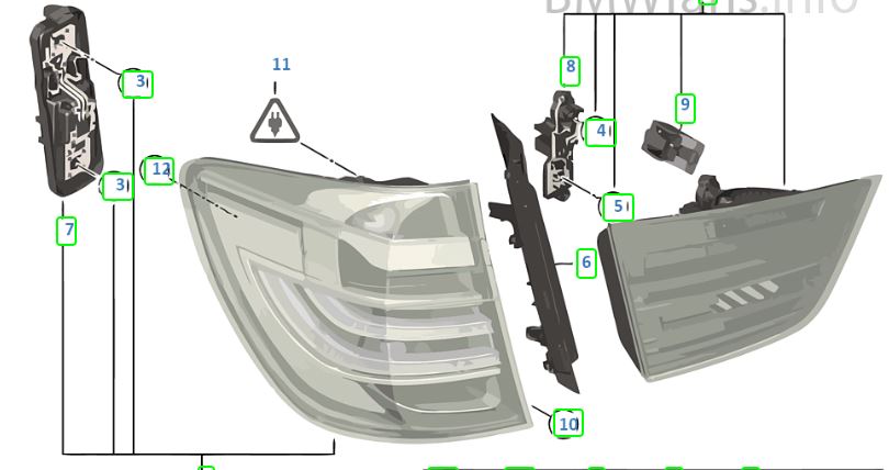 Modulo de repuesto control LED direccional trasero X3 F25