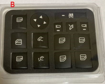 Pegatina para interruptor de lunas electricas de 14 pz/set para mercedes-benz W204