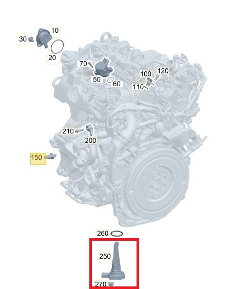 Sensor NIVEL DE ACEITE Mercedes Benz A CLA GLA motor M282