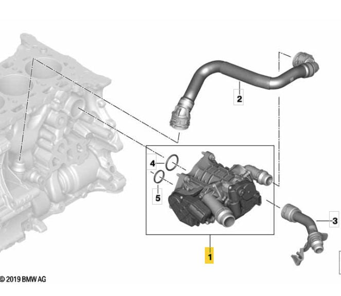 Termostato BMW motor B48 330i X3 X4 Z4 G01 G02 G20 G29 M4