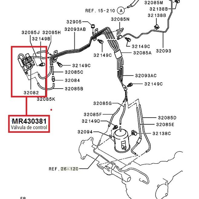 Solenoide que activa la tracción 4x4 en Mitsubishi Montero 1998-2012