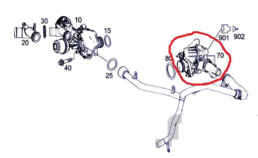 Termostato Mercedes Benz A200 CLA200 GLA200 GLA45 AMG
