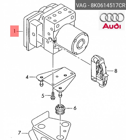 Modulo completo  ABS  USADO para AUDI A4,S4,A5,S5,RS5 2009-2017