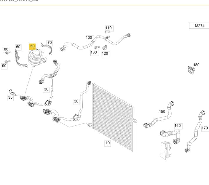 Bomba de agua AUXILIAR Mercedes Benz GLC250