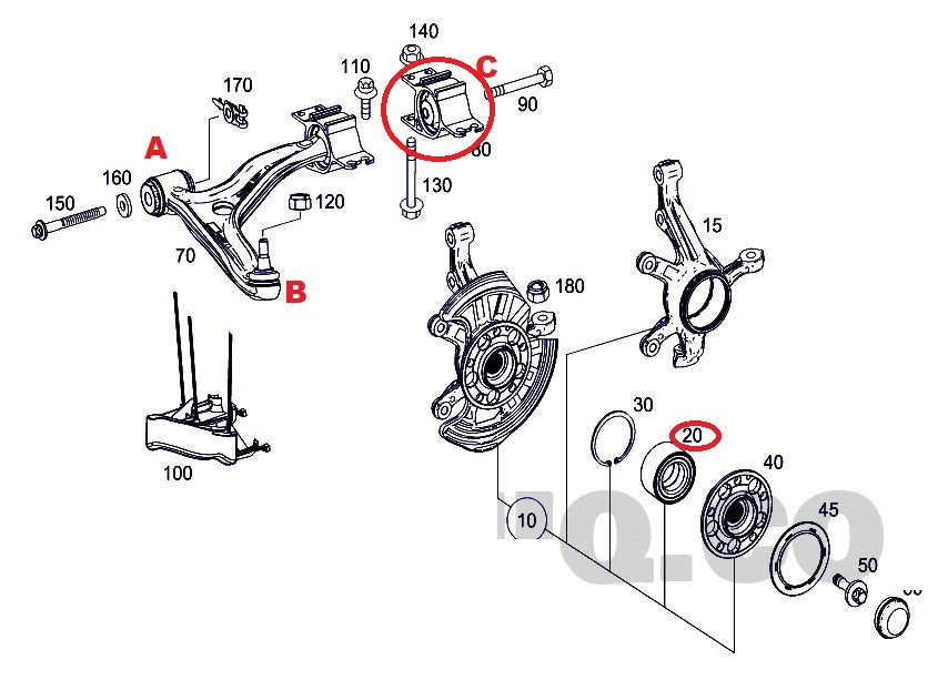 BUJES bocina para Mercedes Benz A  CLA GLA W176