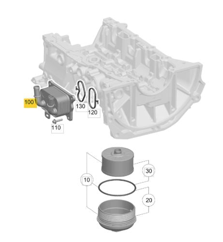 Enfriador de aceite Mercedes Benz  M282 A CLA GLA A35AMG 2020 a 2025