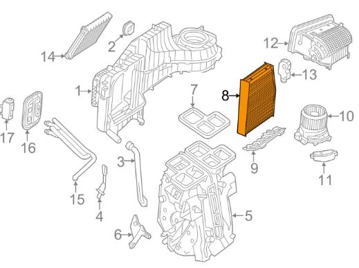 Filtro de cabina MERCEDES-BENZ Clase A CLASE B CLA GLA CLA45 AMG
