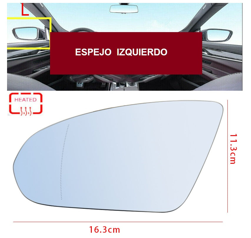 Luna de espejo lateral con calefactor Mercedes Benz A  CLA  GLA