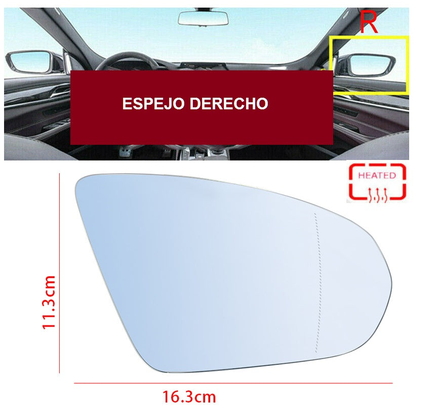 Luna de espejo lateral con calefactor Mercedes Benz A  CLA  GLA