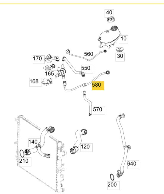 Manguera a valvula shutoff Mercedes Benz   C200 GLC200 M276920