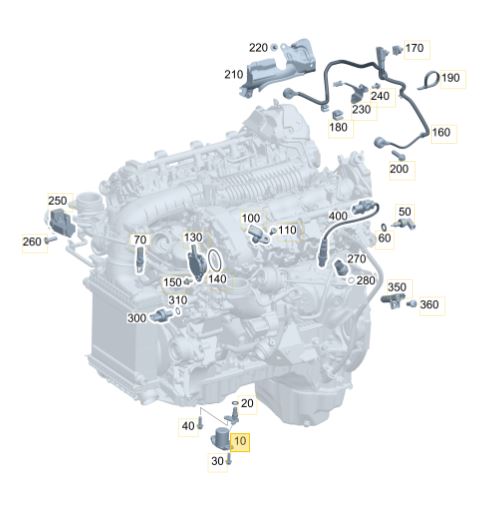 Sensor NIVEL DE ACEITE   Mercedes Benz  GLE400 motor M276