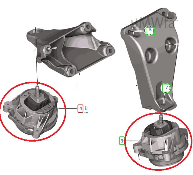 Soporte de motor R Y L  BMW  N20 N26 SERIE 1 2 3 4
