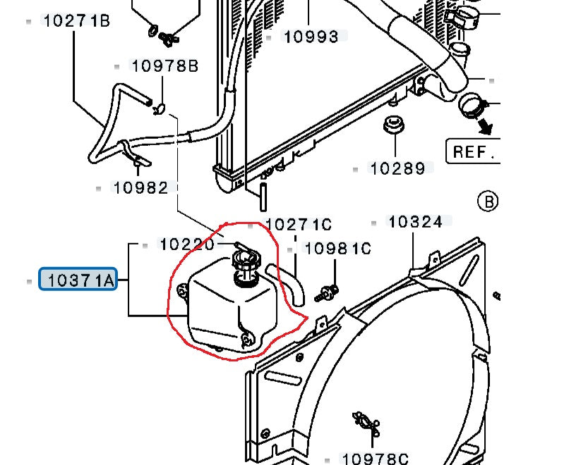 Conjunto de tanque de condensador de radiador de coche para Mitsubishi L200  Montero Sport I Challenger  1996-2007