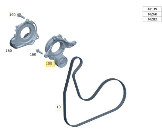 Tensor de faja Mercedes Benz M282 A CLA GLA