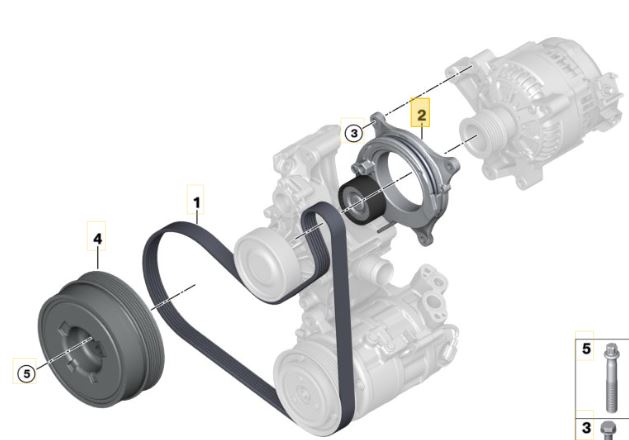 Tensor de faja BMW  Seire 1 2 3 X1 X2 X3 motor B38