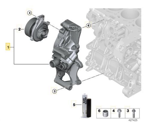Bomba de agua BMW B48  X1 X2