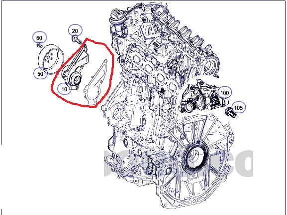 Bomba de agua Mercedes Benz A200 CLA200 GLA200  M282