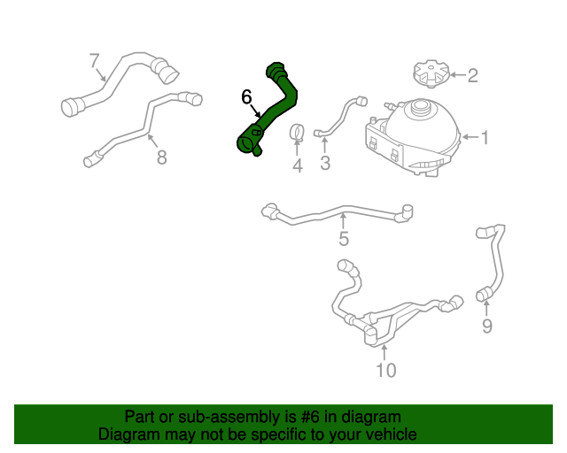 Manguera de agua  conexión con Tanque expansión  para BMW  125i 220i 320i 420i