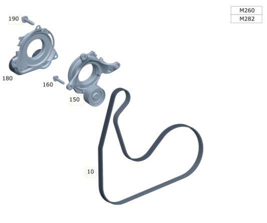 Faja de distribución INA Mercedes Benz  A CLA GLA motor M282
