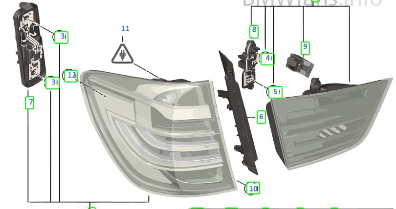 Modulo de repuesto control LED  direccional trasero X3 F25