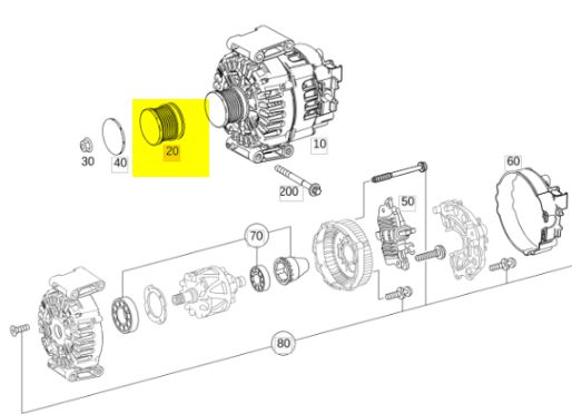 Tensor y Polea de faja Mercedes Benz M274 A CLA GLA