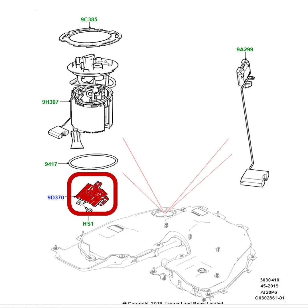 Modulo de control de la bomba de gasolina  LandRover / Jaguar