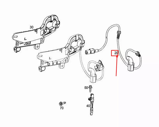 Sensor ABS delantero  R&L  serie A CLA GLA A200 ( W177 )