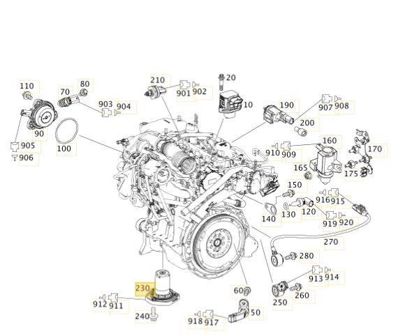 Sensor NIVEL DE ACEITE Mercedes Benz A CLA GLA motor M270 ...