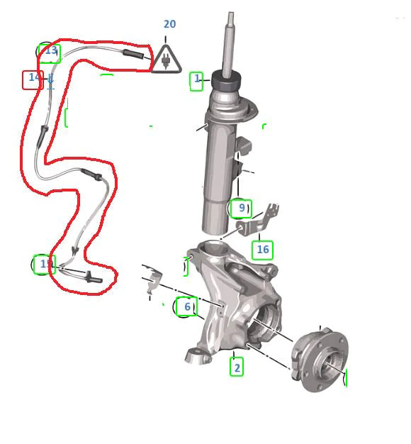 Sensor  ABS BMW X3 X4 (F25, F26)