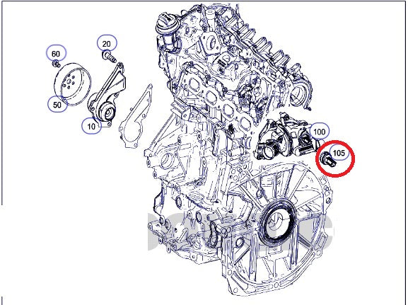 Sensor temperatura   Mercedes Benz  A CLA GLA motor M282