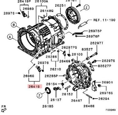 Sensor de velocidad caja Mitsubishi Montero L200 Outlander Galant Lancer