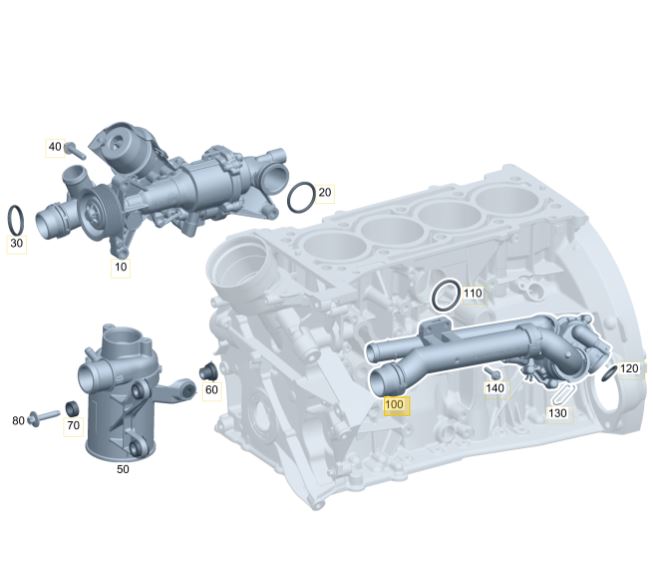 Termostato Mercedes Benz C180 C200 GLC200 W207
