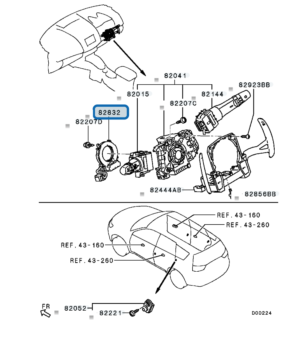 Sensor de angulo de direccion para  Outlander