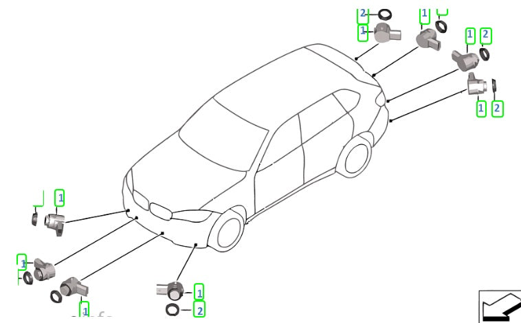 Sensor de estacionamiento PDC para BMW i3 i8 X3 X4 X5