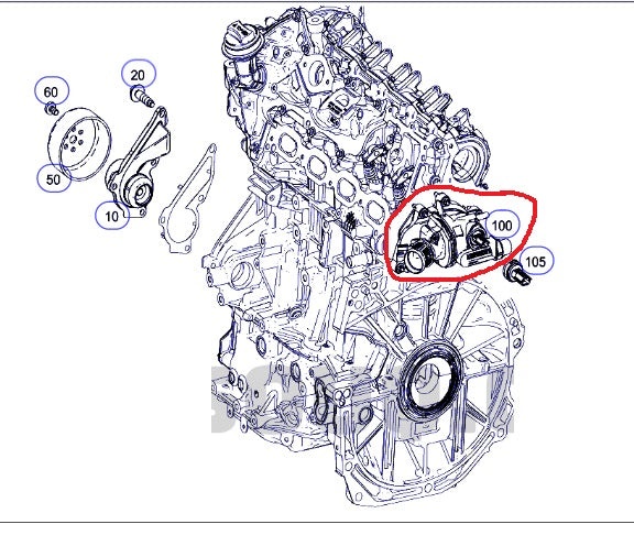 Termostato Mercedes Benz A200 CLA200 GLA200