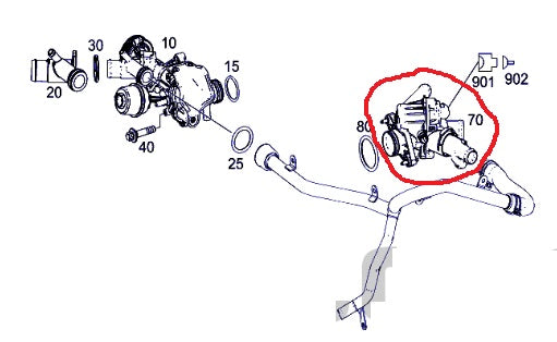 Termostato Mercedes Benz  A200 CLA200  GLA200  GLA45 AMG
